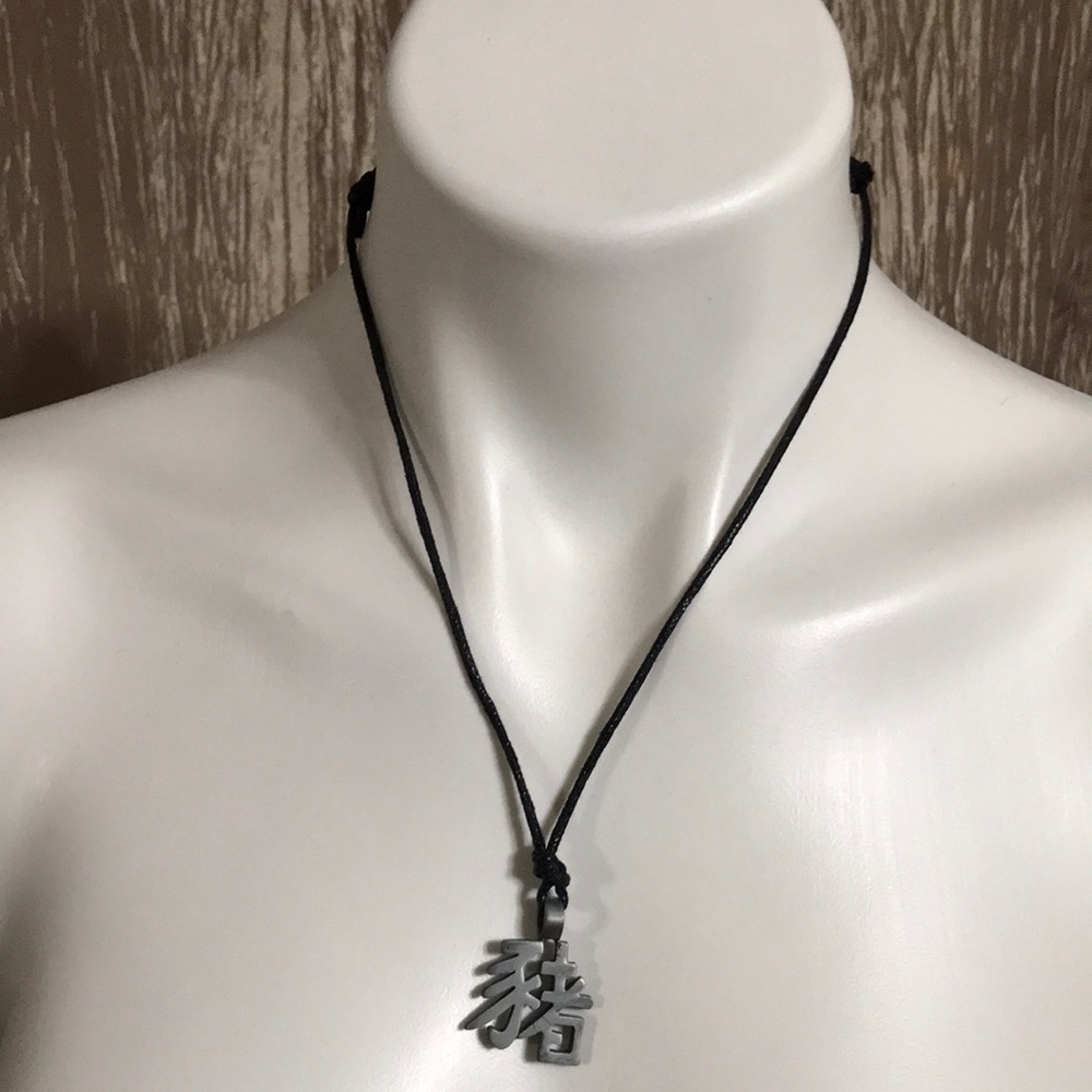 Pig 🐷 zodiac sign necklace in Chinese